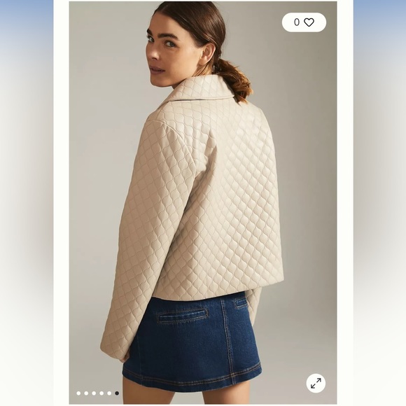 ANTHROPOLOGIE NWT Greylin Quilted Faux
Leather Jacket Size L. - Picture 6 of 9